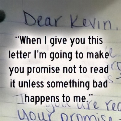 Missy's letter to Kevin Travers